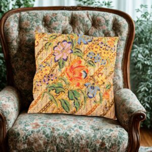 Coussin fleuri