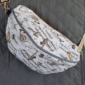 Sac banane grand format instruments et notes de musique