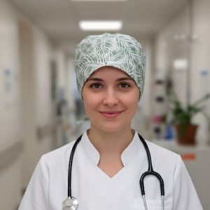 Calot de bloc Bahia à motifs colorés, en coton, fabrication artisanale , vue de face, Les Coutures de Miette.